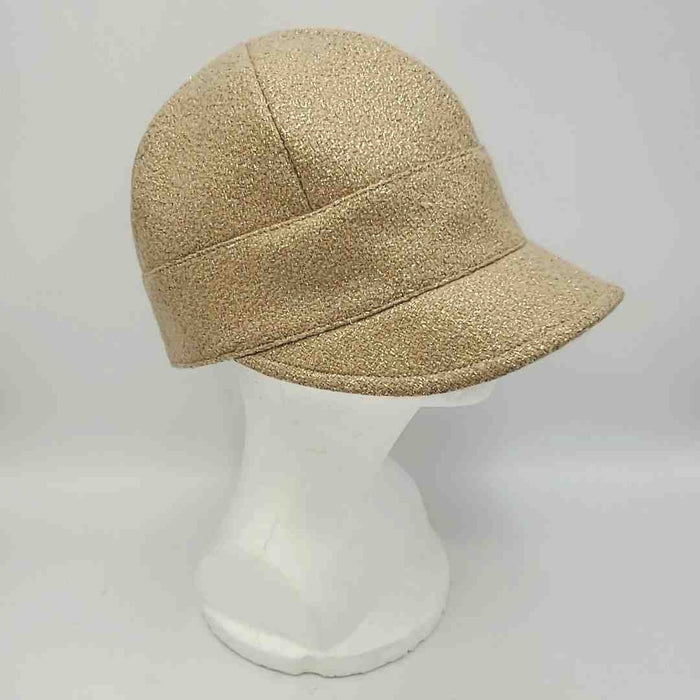 BURBERRY Tan Goldtone Pre Loved Hat