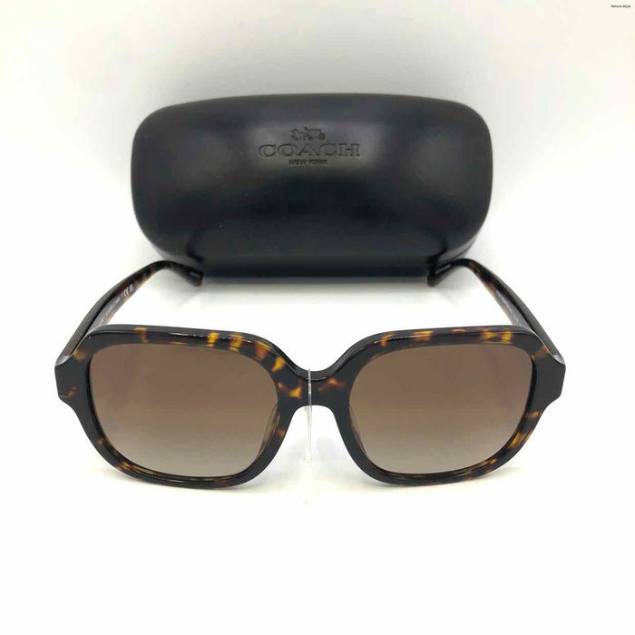 COACH Black & Brown Purple Pre Loved Tortoise Sunglasses w/case