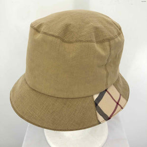 BURBERRY Tan Pre Loved Nova Check Trim Bucket Hat