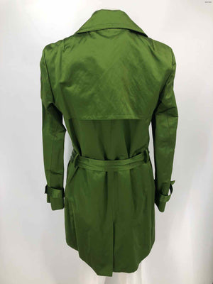 MICHAEL KORS Green Cotton Sateen Blend Made in Italy Double Breasted Jacket