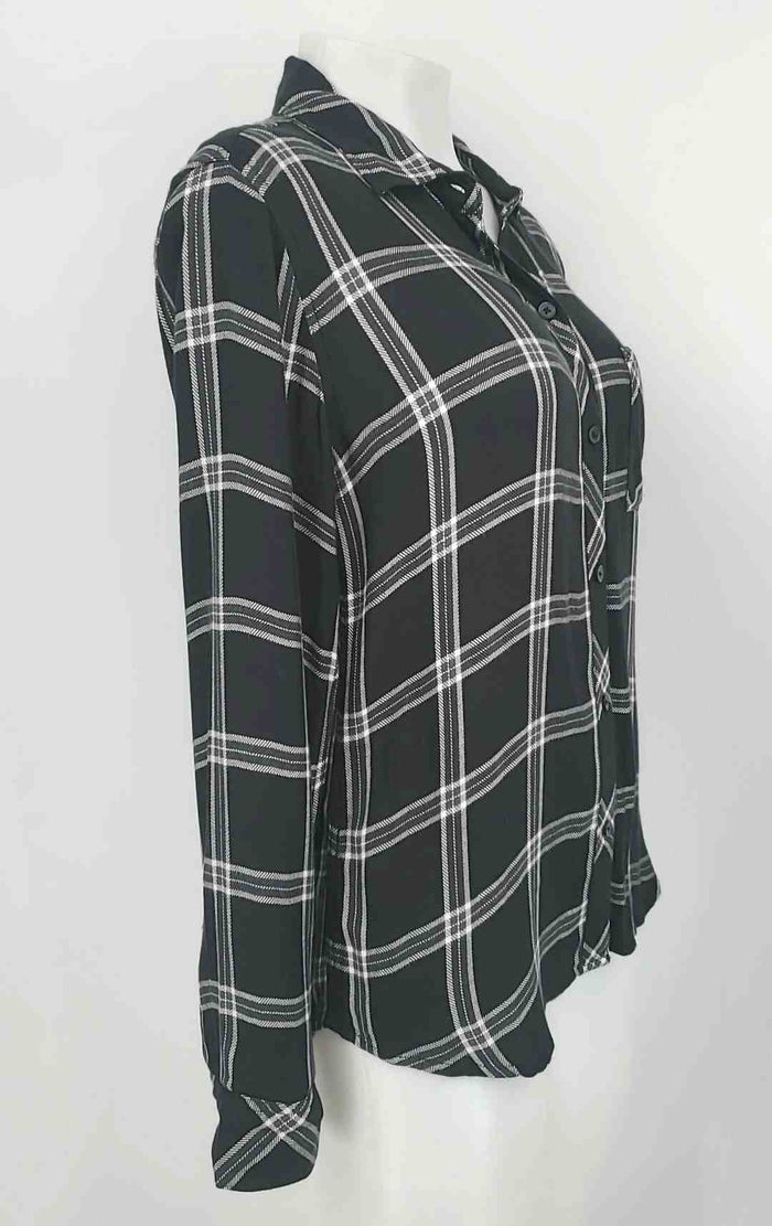 RAILS Black & White Flannel Shirt Size SMALL (S) Top
