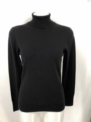 THE WRIGHTS Black Merino Wool Open Back Longsleeve Size MEDIUM (M) Sweater