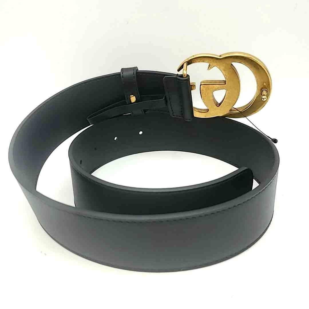 GUCCI Black Brass Has Tag Belt – ReturnStyle display picture 2