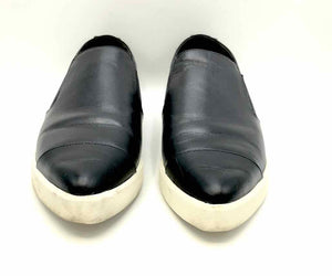 VINCE Black White Leather Upper Sneaker Pointed Toe Slip on Shoes