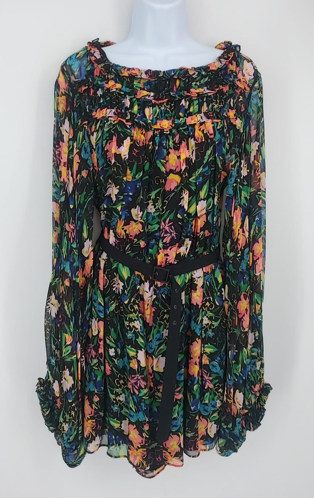 TED BAKER Black Green Multi Floral Print Longsleeve Size 1 (XS) Dress –  ReturnStyle