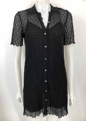 REBECCA TAYLOR Black Crochet w/slip Size X-SMALL Dress