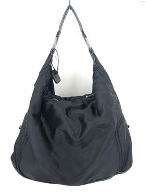 TODS Black Silver Nylon Pre Loved AS IS Hobo Purse