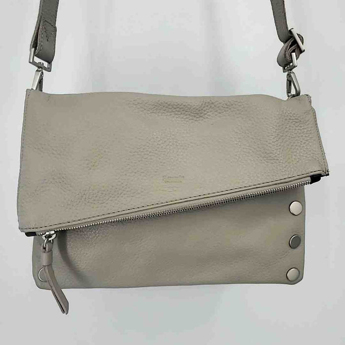HAMMITT Gray Black Leather Pre Loved Studded Crossbody 10 in 1" 7" Purse