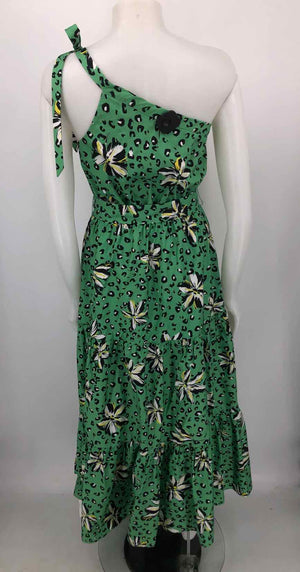 YUMI KIM Green Black & White Print Maxi Length Size MEDIUM (M) Dress