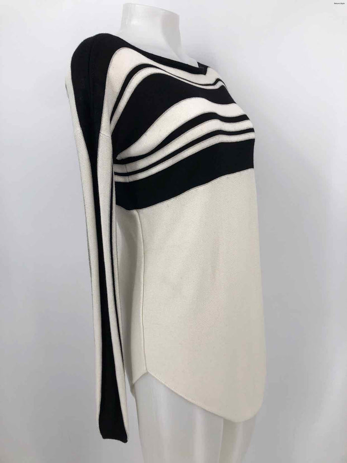 Black White Stripe Longsleeve Size SMALL (S) Top