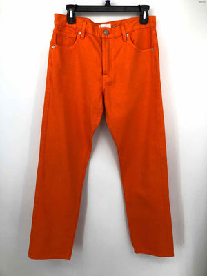 FRAME Orange Denim Straight Leg Button Fly Size 25 (XS) Jeans