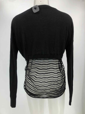 ONE GREY DAY Black Lace Pattern Longsleeve Size SMALL (S) Top