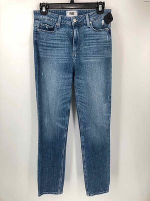 PAIGE Lt Blue Denim Distressed Straight Leg Size 27 (S) Jeans