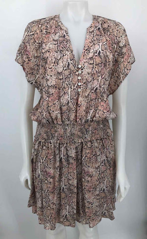 RAILS Pink Gray Reptile Size X-LARGE Dress