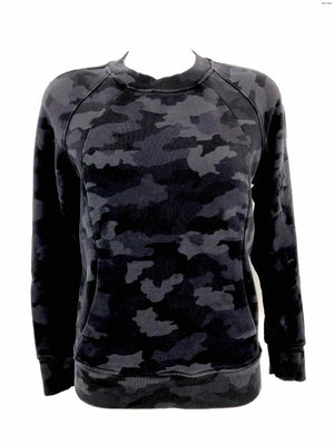 LULULEMON Black Gray Camouflage Sweatshirt Size 6  (S) Activewear Top