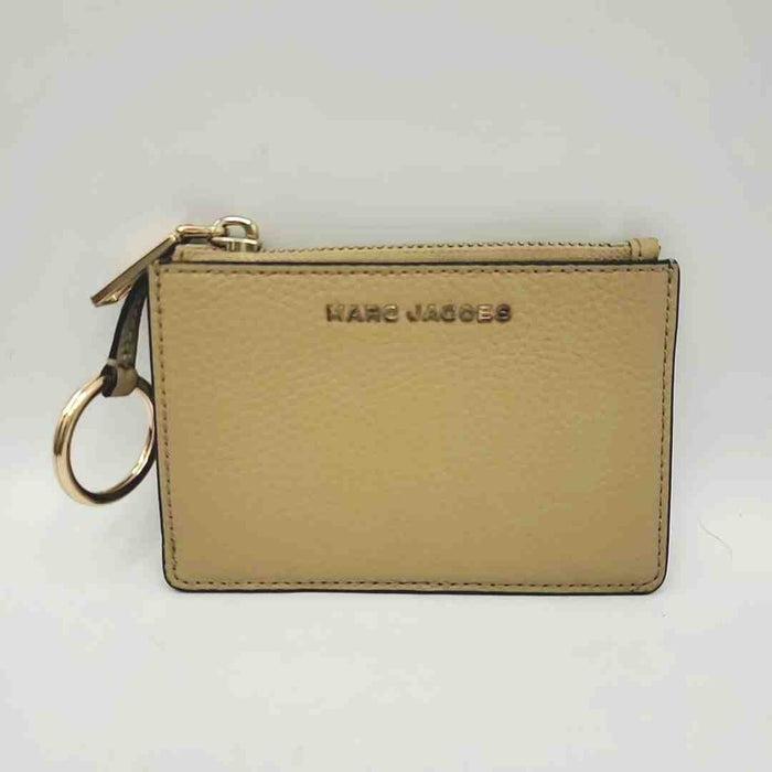 MARC JACOBS Lt Tan Card Holder Key Pouch Wallet