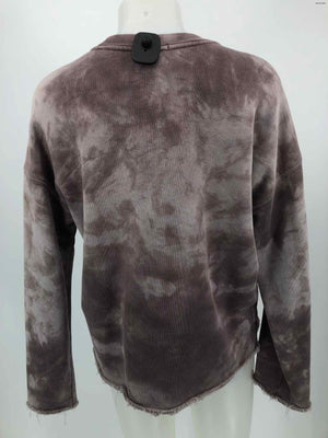 ATM Mauve Cotton Dyed Print Sweatshirt Size SMALL (S) Top