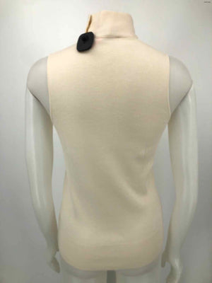 THEORY Ivory Silk Blend Tank Mock Neck Size SMALL (S) Top