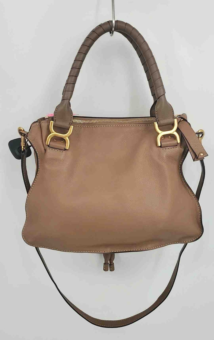 CHLOE Tan Gold Pebbled Leather Purse