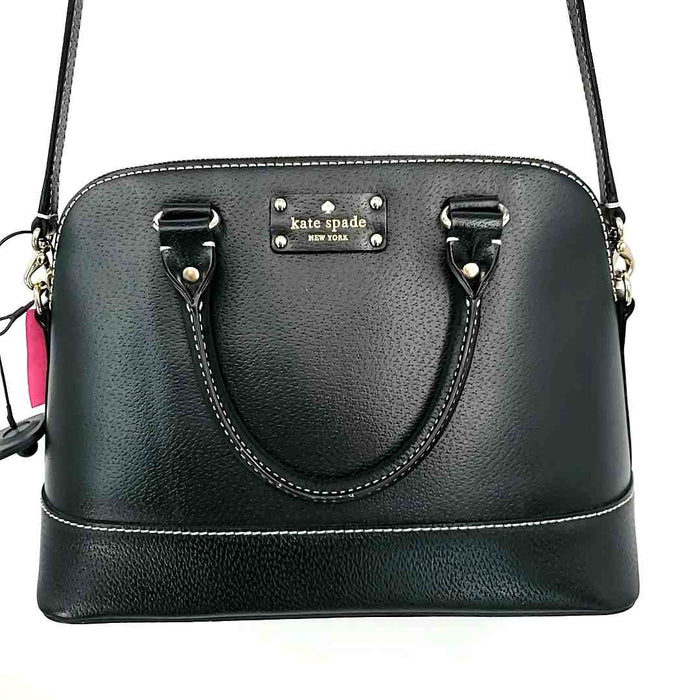 KATE SPADE Black Leather Pre Loved w/strap Bowler Purse