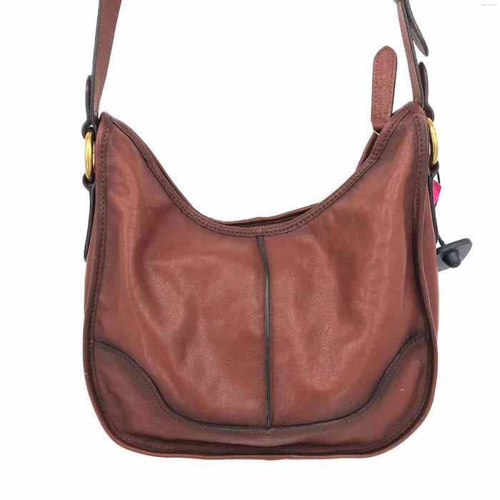 FRYE Brown Leather Pre Loved Crossbody Purse