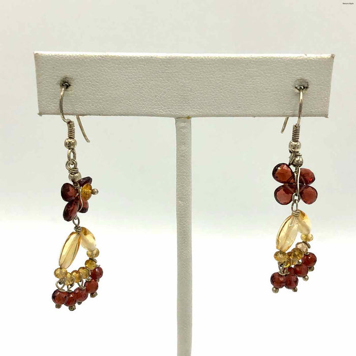 Sterling Silver Garnet ss Earrings