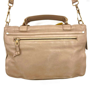 PROENZA SCHOULER Beige Gold Leather Satchel Purse