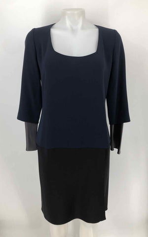 PETER COHEN Navy Black Color Block Longsleeve Size MEDIUM (M) Dress