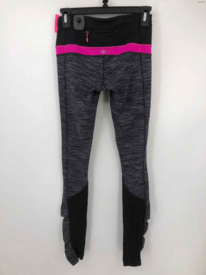 LULULEMON Black & White Pink Heathered Legging Size 4  (S) Activewear Bottoms