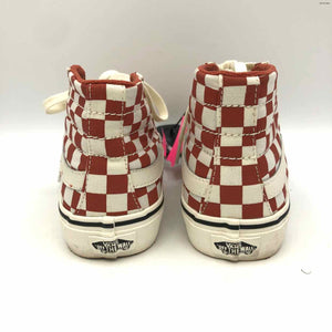 VANS Rust White Checkered High Top Shoe Size 5-1/2 Shoes