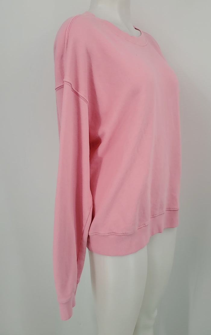 VELVET by GRAHAM & SPENCER Pink 100% Cotton Sweatshirt Size X-LARGE Top