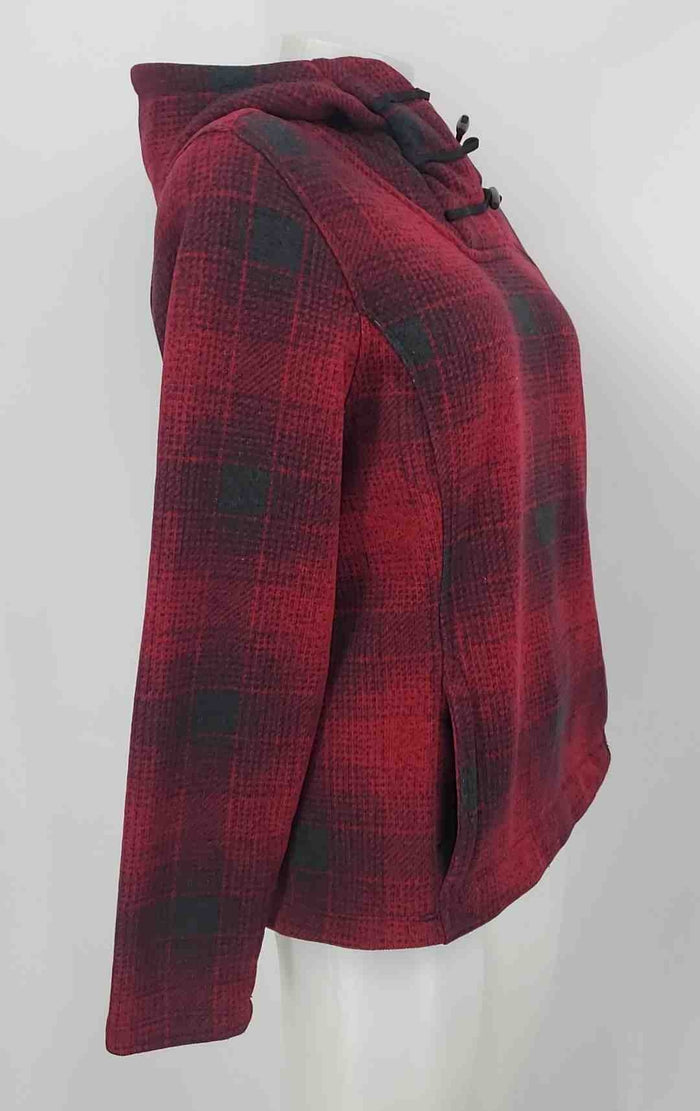 THE NORTH FACE Red Black Plaid Hoodie Size MEDIUM (M) Activewear Jacket