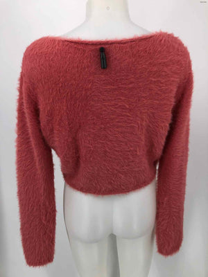 PILCRO Pink Fuzzy Crop Longsleeve Size X-SMALL Sweater