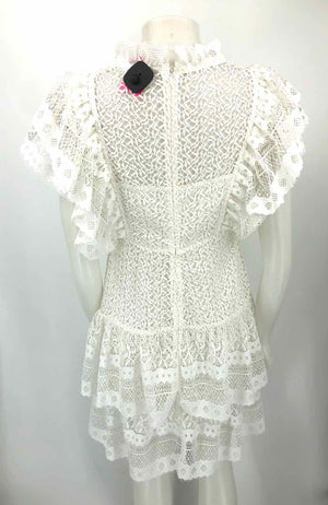 ANINE BING White Crochet Mini Size Petite (S) Dress
