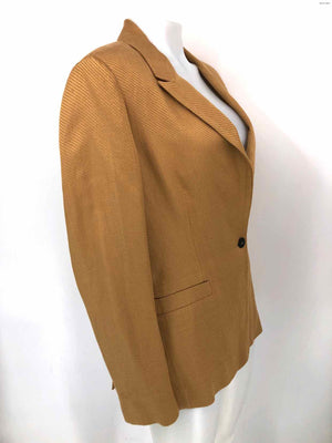 FORTE Gold Made in Italy Pinstripe One Button Women Size SMALL (S) Jacket