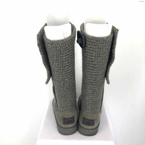 UGG Gray Knit Buttons Tall Shoe Size 6 Boots