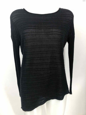 EILEEN FISHER Black Harem Ribbed Longsleeve Size X-SMALL Top