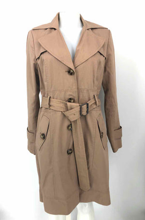 KENNETH COLE Khaki Trench Coat Women Size LARGE  (L) Jacket