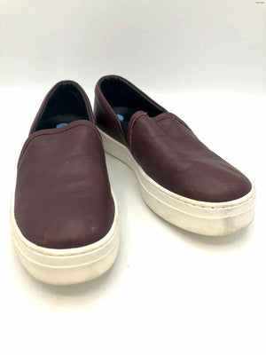 ORCIANI Burgundy White Leather Slip Ons Made in Italy Sneaker Shoes
