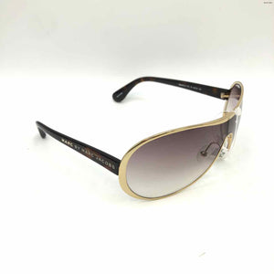 MARC BY MARC JACOBS Brown Goldtone Pre Loved Shield Sunglasses w/case