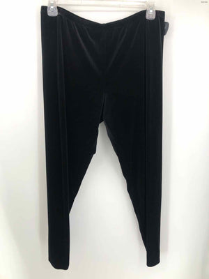 EILEEN FISHER Black Velvet Wide Leg Size X-LARGE Pants