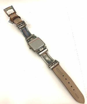 ECCLISSI Brown Leather Sterling Silver Watch