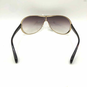 MARC BY MARC JACOBS Brown Goldtone Pre Loved Shield Sunglasses w/case