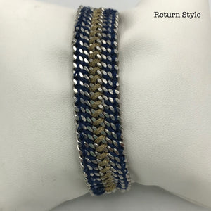 STELLA & DOT Silvertone Blue Bracelet