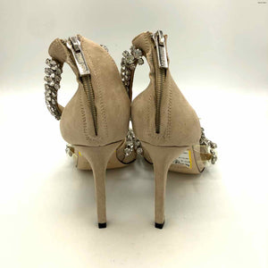 JIMMY CHOO Beige Crystal Heels Shoe Size 38 US: 7-1/2 Shoes