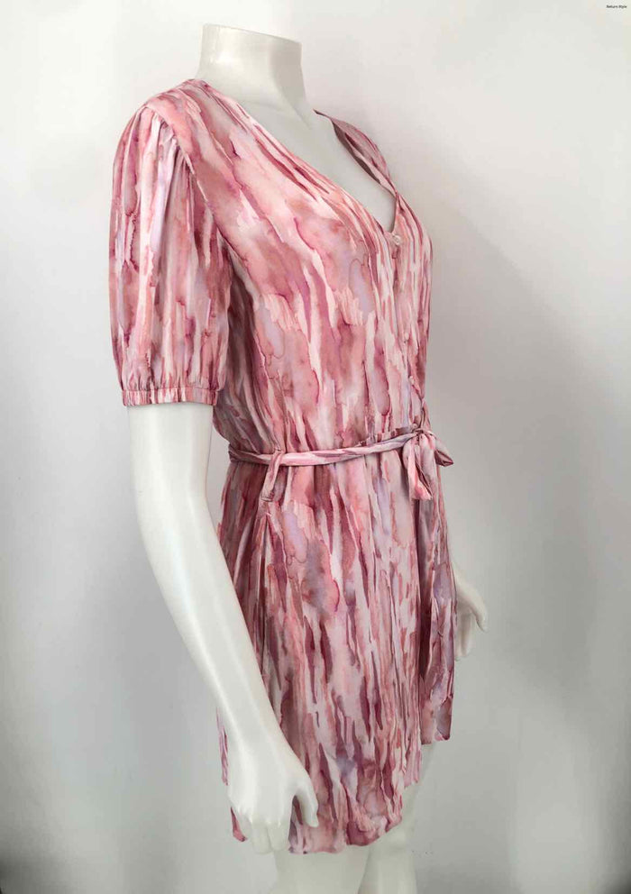 CLOTH & STONE Pink Water Color Button Up Size X-SMALL Dress