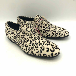 TODS Off White Black Calf Hair Made in Italy Animal Print Oxford Shoes