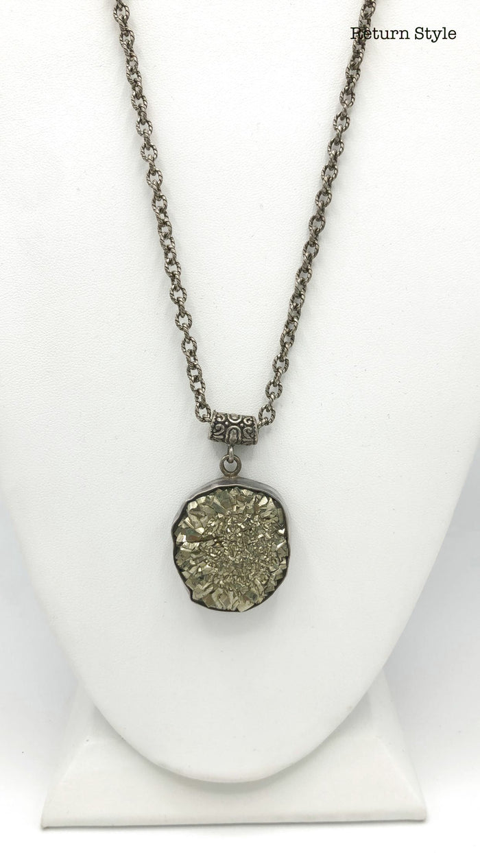 CHARLES ALBERT Sterling Druzy ss Necklace