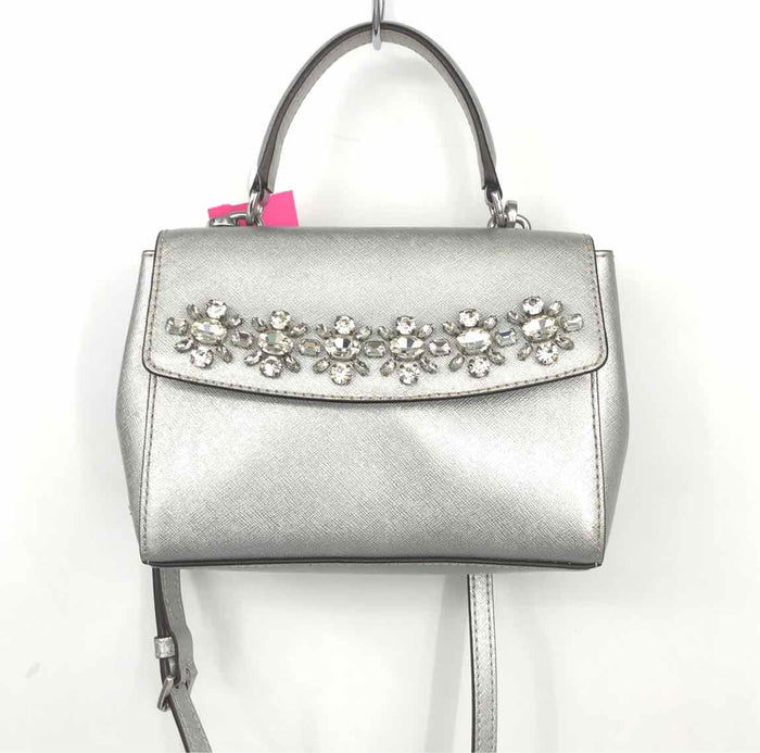 Michael Michael Kors Small Carmen Leather Pouchette Shoulder Bag In Optic  White/silver | ModeSens