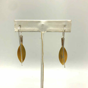 Goldtone Sterling Silver Leaf ss Earrings